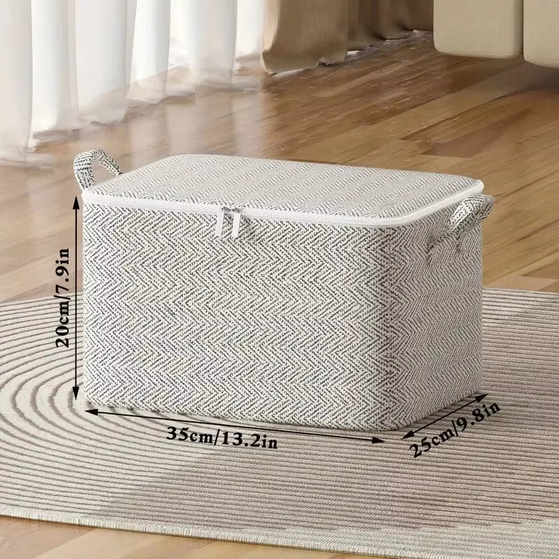 1Pc Household Large Capacity Storage Bag Non-Woven Material, Closet Wardrobe Organizer Can Be Used for Quilt Clothing, Toys