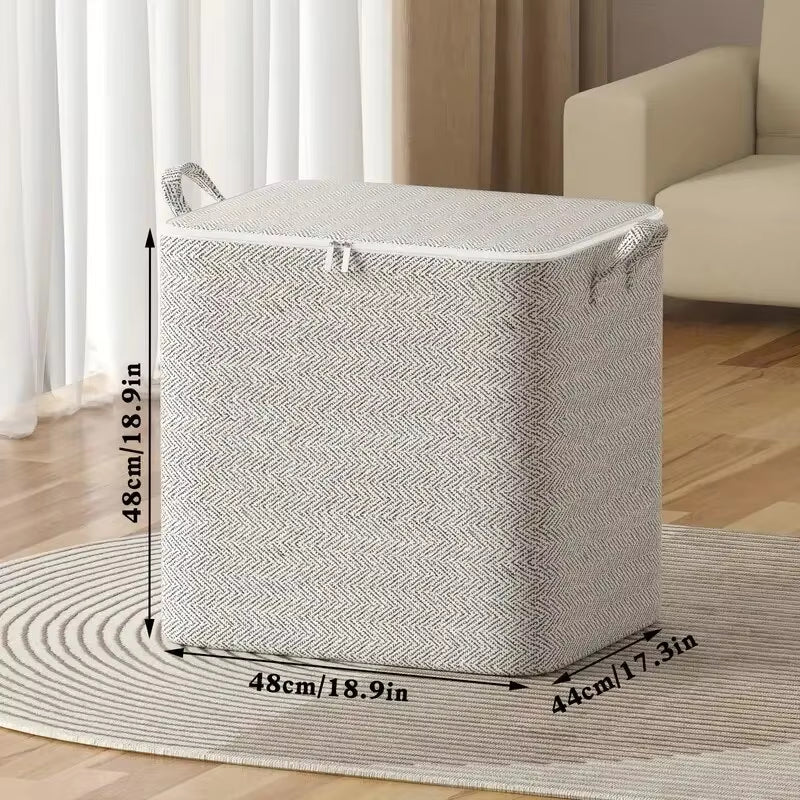 1Pc Household Large Capacity Storage Bag Non-Woven Material, Closet Wardrobe Organizer Can Be Used for Quilt Clothing, Toys