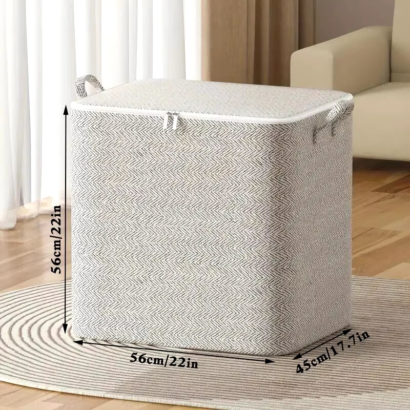 1Pc Household Large Capacity Storage Bag Non-Woven Material, Closet Wardrobe Organizer Can Be Used for Quilt Clothing, Toys