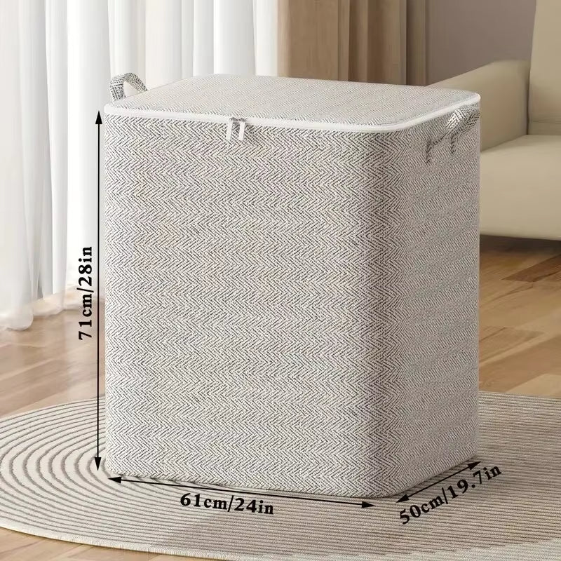 1Pc Household Large Capacity Storage Bag Non-Woven Material, Closet Wardrobe Organizer Can Be Used for Quilt Clothing, Toys